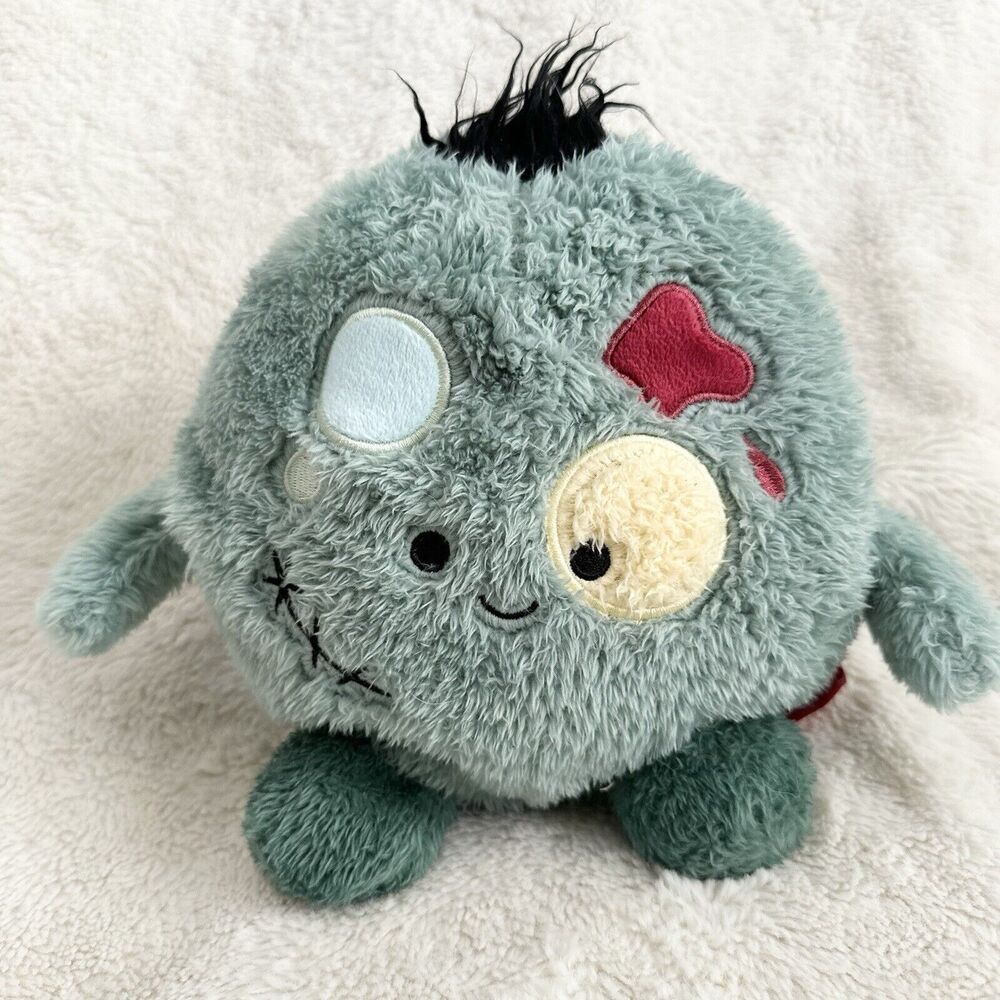 Russ Bum Bumz Zaine Zombie Green Plush Beanbag Toy 2024 SpookyBumz Halloween